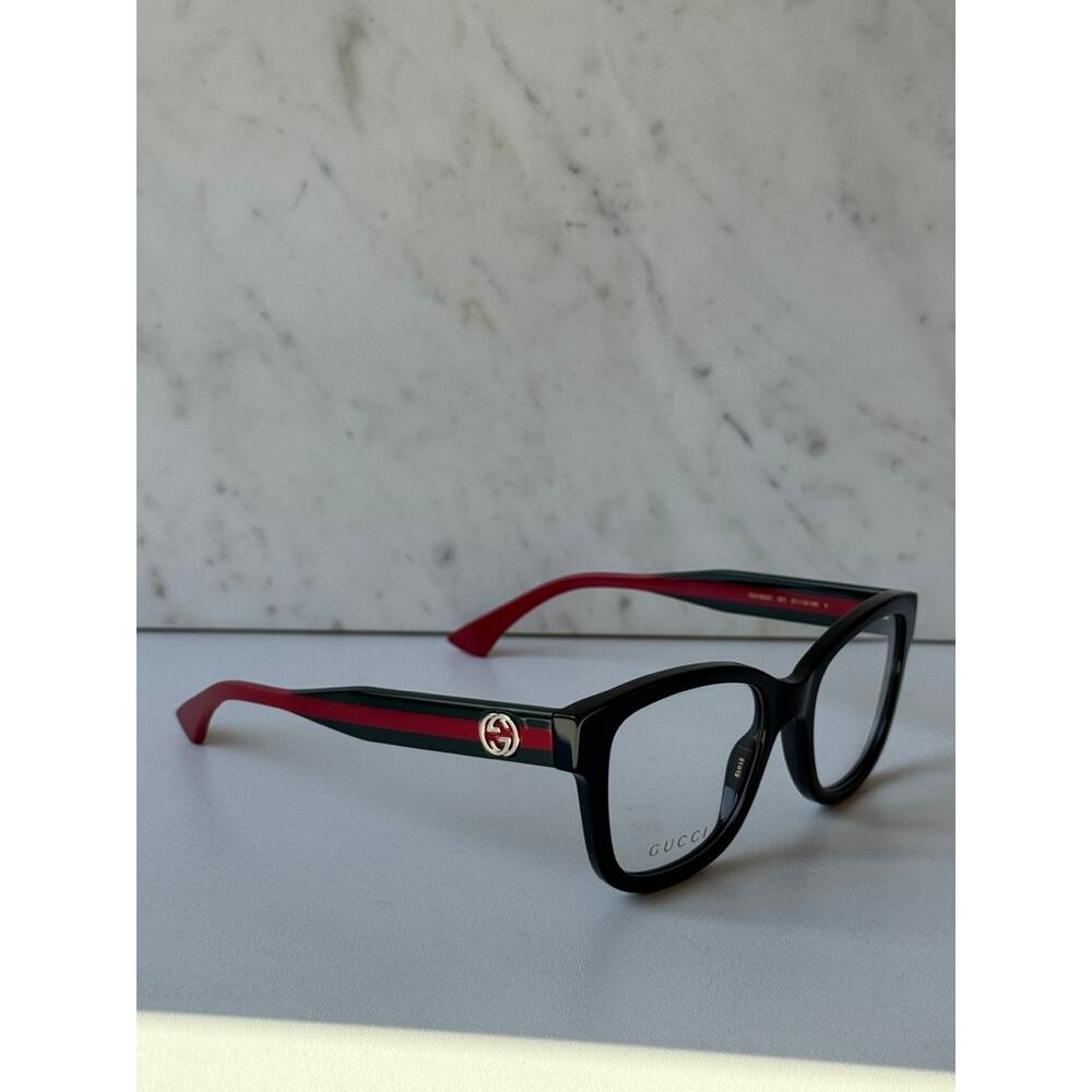 NEW Gucci GG1863O Black Striped Eyeglasses Frames - Picture 6 of 8